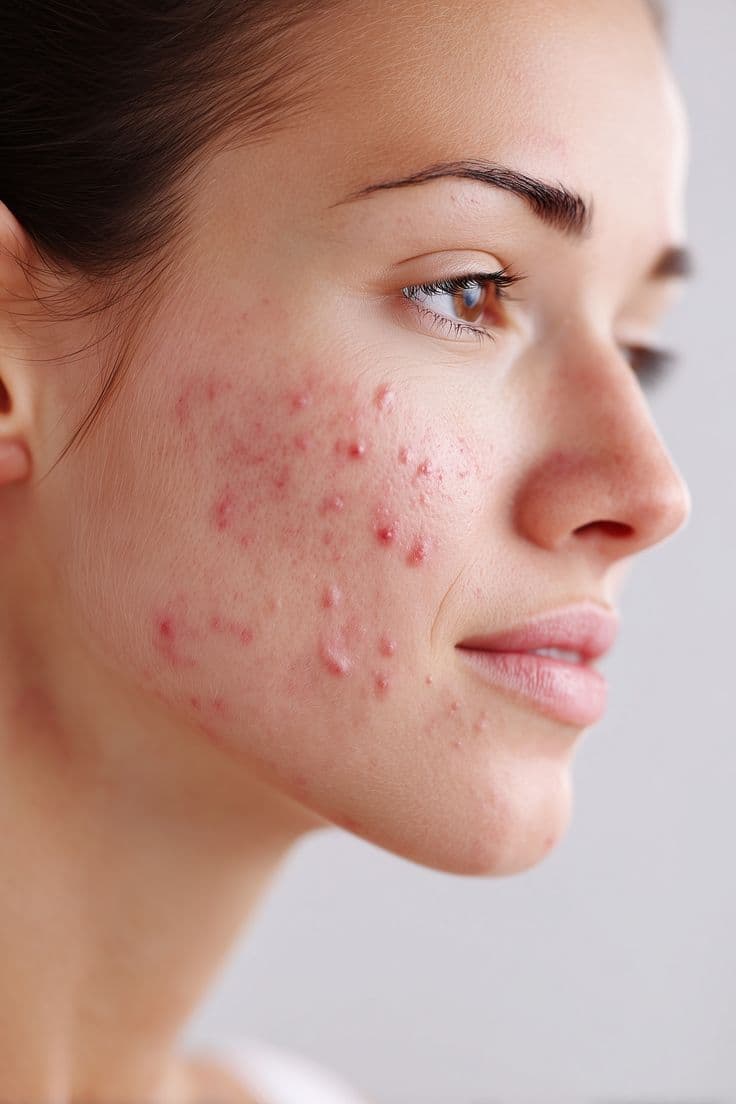 Before cystic acne treatment Healthfusion Kharadi Pune